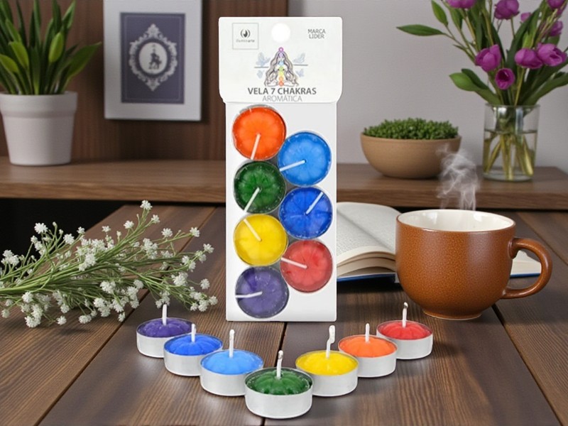 VELAS DE NOCHE 7 CHACKRAS AROMATICAS