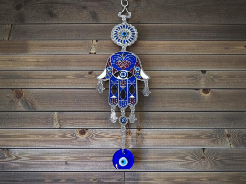 COLGANTE OJO TURCO HAMSA D7-020 - Imagen 2